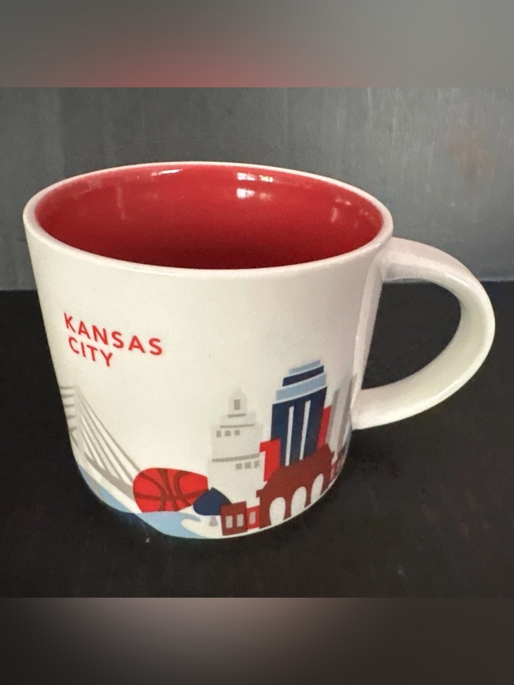 Starbucks Kansas City MO You Are Here 14oz Coffee Mug 2014 YAH Tea Cup No Box